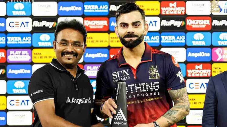 Amravati’s Pride Shines on the IPL Stage as Piyush Nandurkar Presents Angel One Super Six Award to Virat Kohli