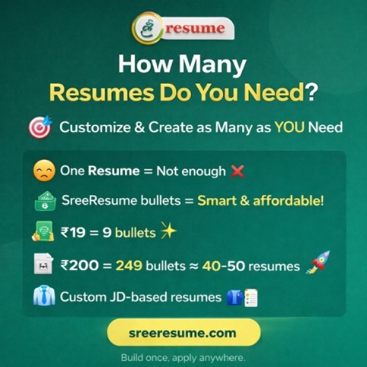 The “Sree Resume” Promise: Honouring the Past and Empowering the Future of 1 Crore Indians for ₹19